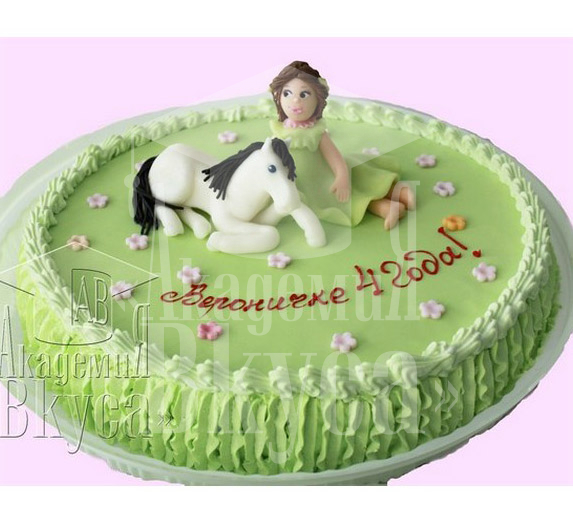Торт для девочки с фигурками