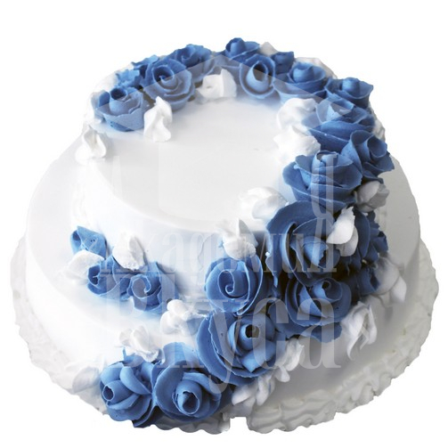 Торт свадебный "Голубой каскад"